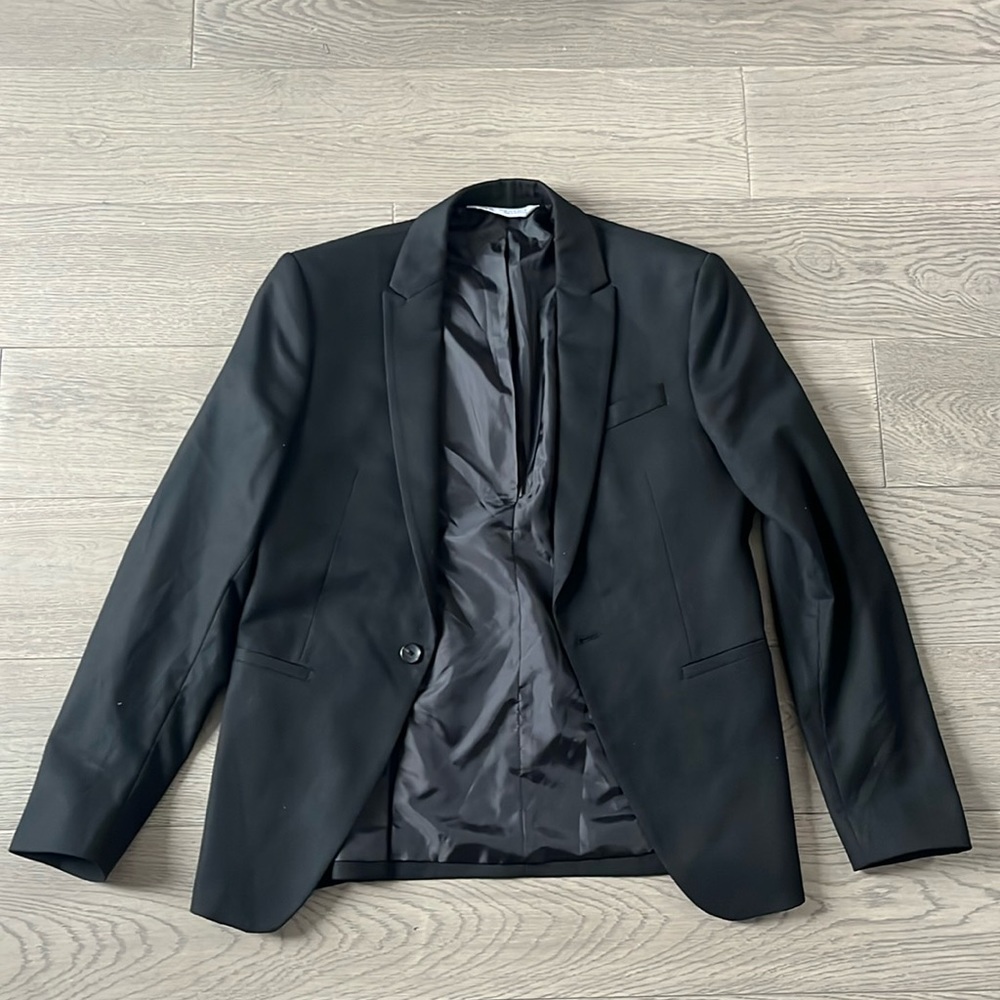 Zara mens black blazer size 36